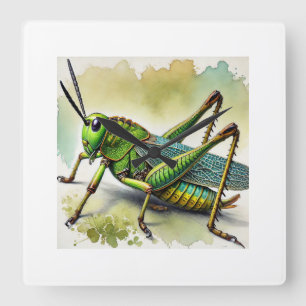 Reloj Cuadrado Longhorned Grasshopper Katydid 270824IREF244 - Wat