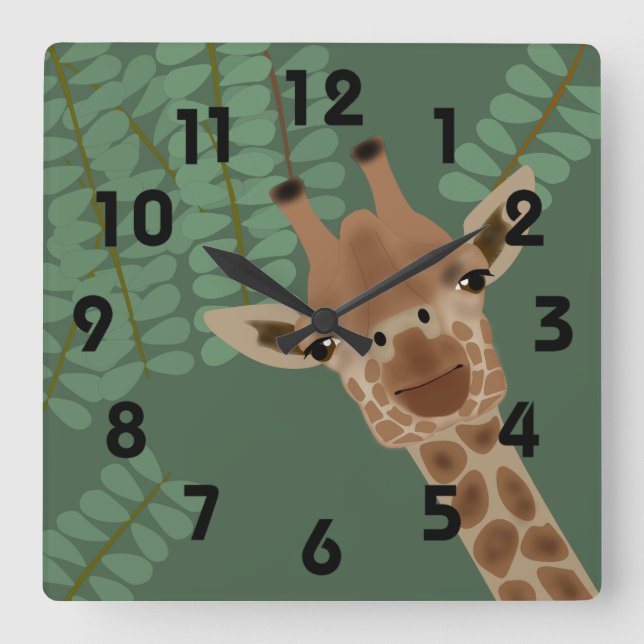 Reloj Cuadrado Looking Up Wall Clock (Anverso)