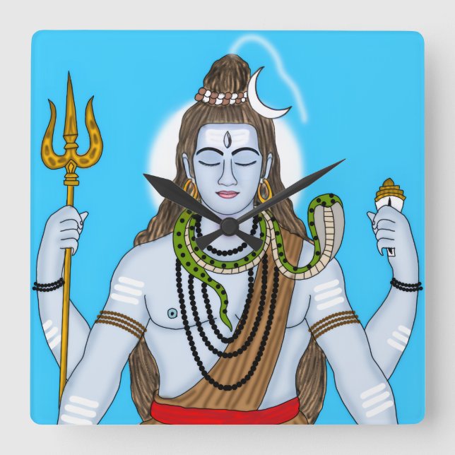 Reloj Cuadrado Lord Shiva Clock (Anverso)