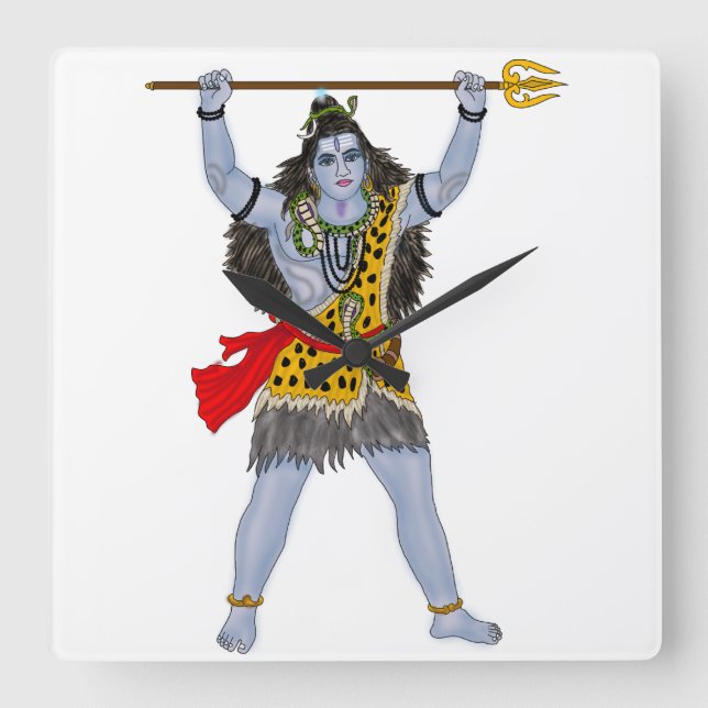 Reloj Cuadrado Lord Shiva Clock (Anverso)