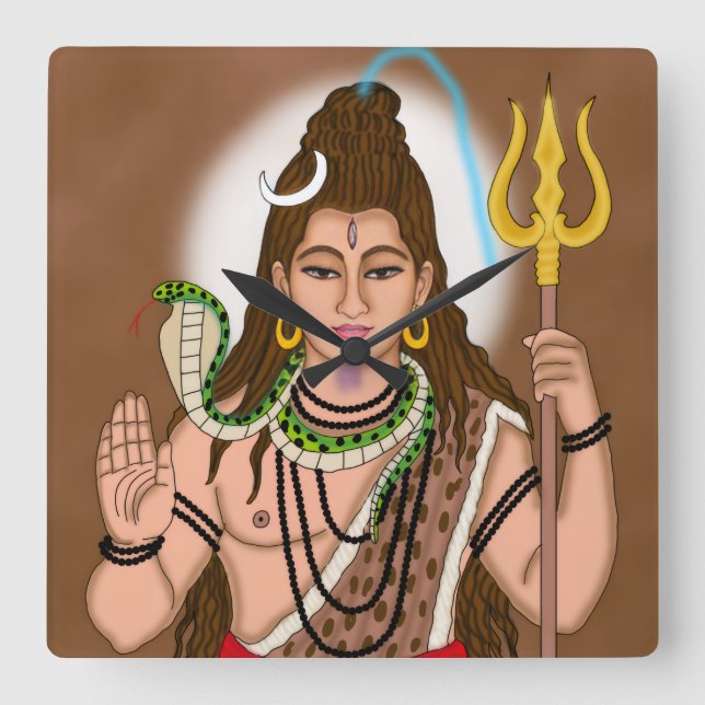 Reloj Cuadrado Lord Shiva Clock (Anverso)