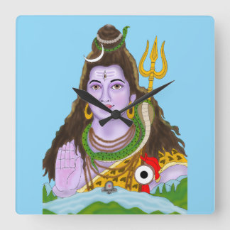 Reloj Cuadrado Lord Shiva Wall Clock