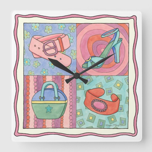 Reloj Cuadrado Los accesorios de las mujeres de Chariklia Zarris (Anverso)