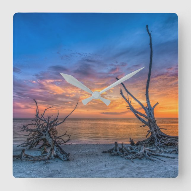 Reloj Cuadrado Los árboles del amante (Anverso)