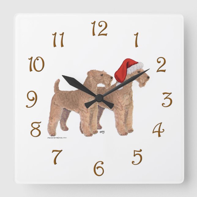 Reloj Cuadrado Los ayudantes de Santa (Anverso)