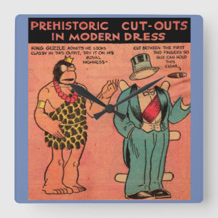 Reloj Cuadrado Los cómics de la década de 1930 son muñecas de pap