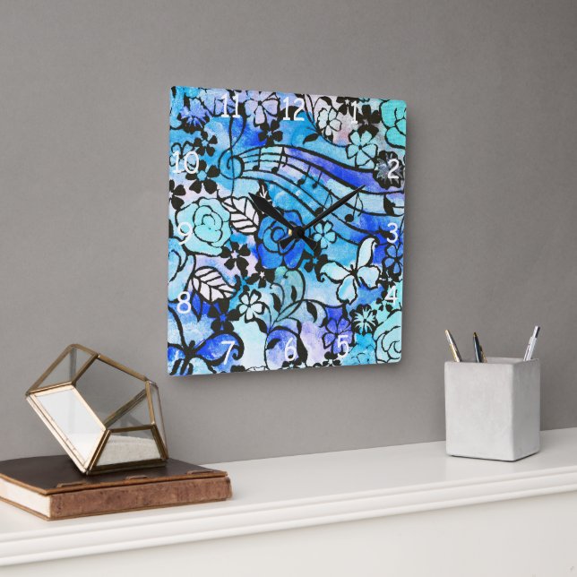 Reloj Cuadrado Los días felices aquí de nuevo (Oficina)