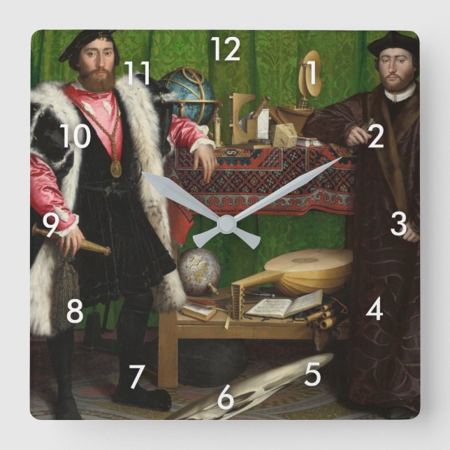Reloj Cuadrado Los embajadores, Holbein el menor (Anverso)