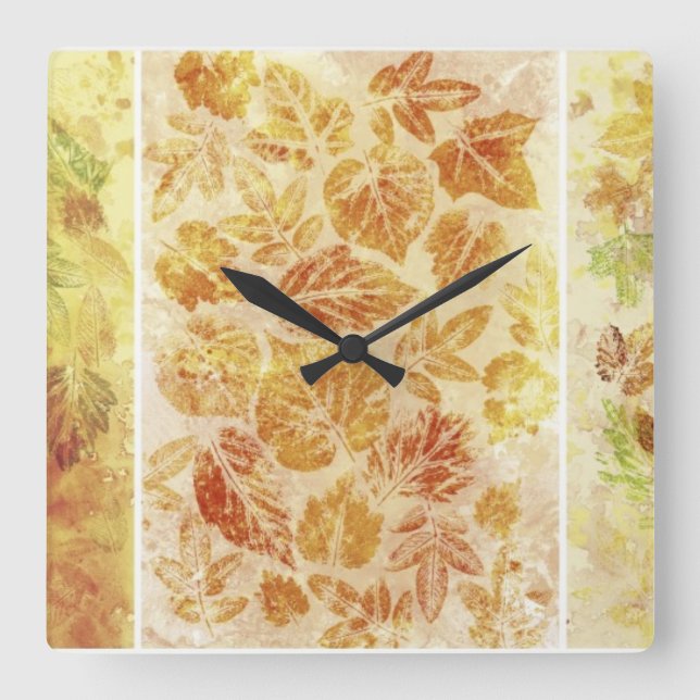 Reloj Cuadrado Los fondos abstractos, acuarela, se van (Anverso)