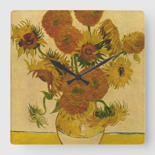 Reloj Cuadrado Los girasoles de Vincent van Gogh, 1878