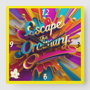 Reloj Cuadrado "Los hermosos desvíos de la vida"