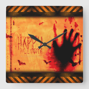 Reloj Cuadrado Los murciélagos de Halloween de SlipperyJoe enfure