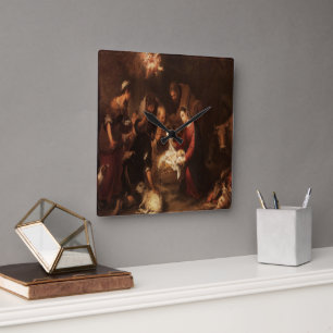 Reloj Cuadrado Los Pastores de Natividad 1668