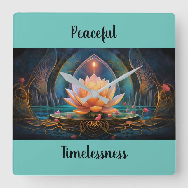 Reloj Cuadrado Lotus Wall Clock (Anverso)