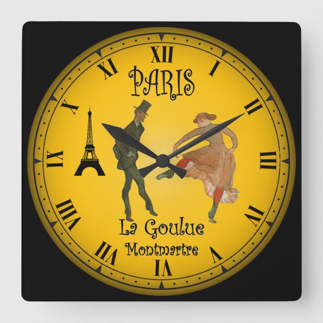 Reloj Cuadrado Louise Weber ~ Montmartre ~ Campos Elíseos ~ (Anverso)