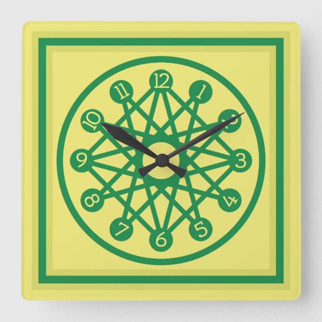 RELOJ CUADRADO LOVE ARAB GEOMETRIX BY MASANSER (Anverso)