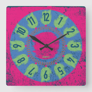 RELOJ CUADRADO LOVE ART CLOCK FREE STROKES BY MASANSER