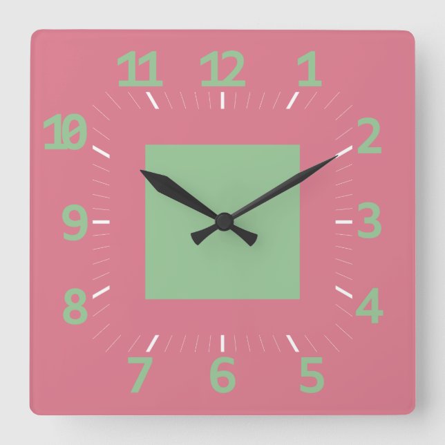 RELOJ CUADRADO LOVE ART DECO STYLE BY MASANSER (Anverso)