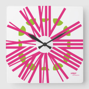 RELOJ CUADRADO LOVE ART KLOCK CLASSIC OVERLAPPING NUMBERS BY MASA