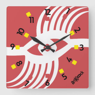 RELOJ CUADRADO LOVE ART KLOCK EYE MINILIST COLORS BY MASANSER