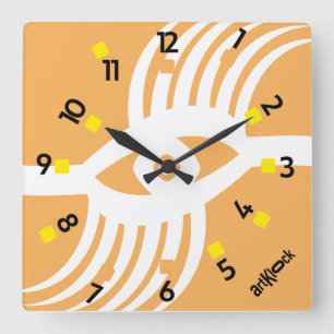 RELOJ CUADRADO LOVE ART KLOCK EYE MINILIST COLORS BY MASANSER