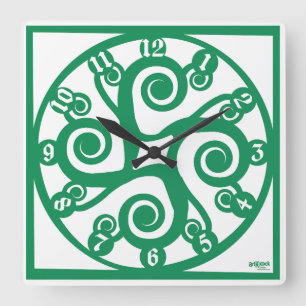 RELOJ CUADRADO LOVE ART KLOCK MULTI CELTIC SIMBOLS BY MASANSER