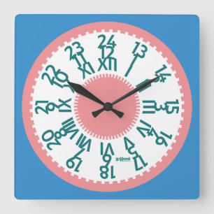 RELOJ CUADRADO LOVE ART KLOCK NUMBER MODERN MIX CLASSICS BY MASAN