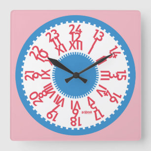RELOJ CUADRADO LOVE ART KLOCK NUMBER MODERN MIX CLASSICS BY MASAN