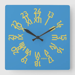 RELOJ CUADRADO LOVE ART KLOCK NUMBER MODERN MIX CLASSICS BY MASAN