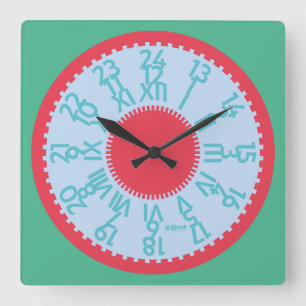 RELOJ CUADRADO LOVE ART KLOCK NUMBER MODERN MIX CLASSICS BY MASAN