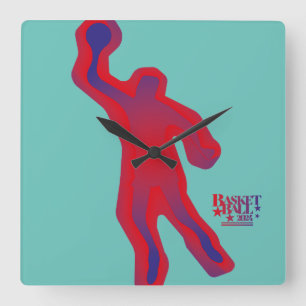 RELOJ CUADRADO LOVE BASKETBALL BY MASANSER PIXELAT