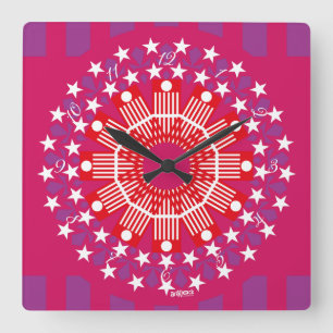 RELOJ CUADRADO LOVE CAROUSEL FLAG UNITED STATES BLUE BY MASANSER