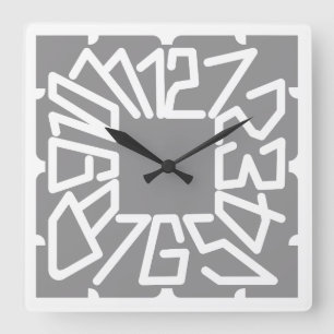 Reloj Cuadrado Love COLORS AND GRAYS by Masanser