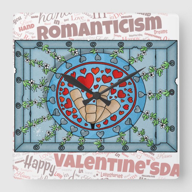 Reloj Cuadrado Love - Deaf (Anverso)