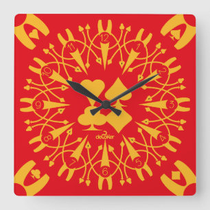 RELOJ CUADRADO LOVE DEC POKER DECORATIVE BY MASANSER