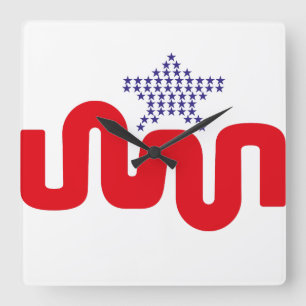 RELOJ CUADRADO LOVE EXPERIMENTAL USA FLAG STARS BY MASANSER