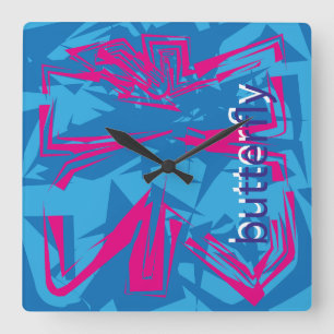 Reloj Cuadrado LOVE GEOMESKY ANIMALS butterfly BY MASANSER