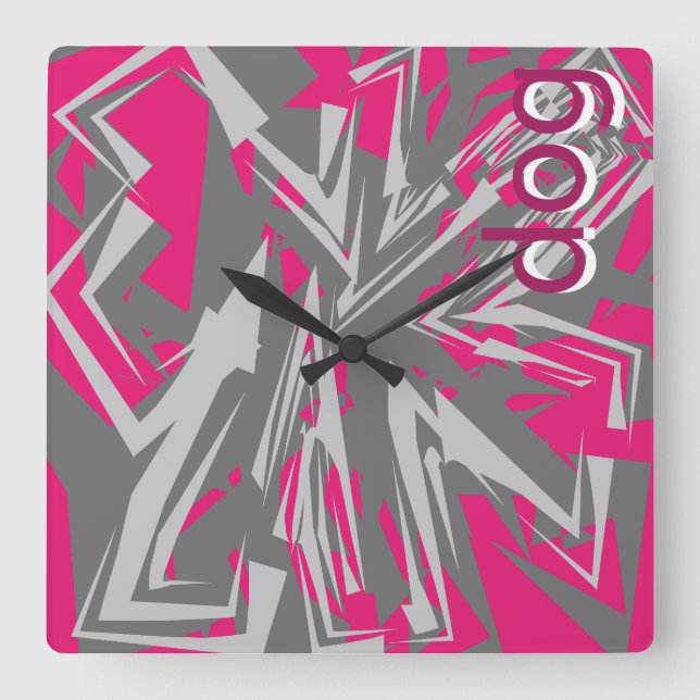 Reloj Cuadrado LOVE GEOMESKY ANIMALS dog BY MASANSER (Anverso)