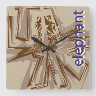 Reloj Cuadrado LOVE GEOMESKY ANIMALS elephant BY MASANSER