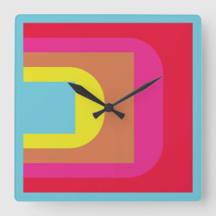 Reloj Cuadrado LOVE Geomesky by Masanser Pixelat