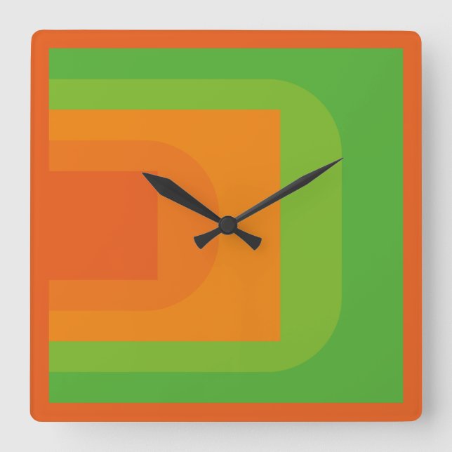 Reloj Cuadrado LOVE Geomesky by Masanser Pixelat (Anverso)