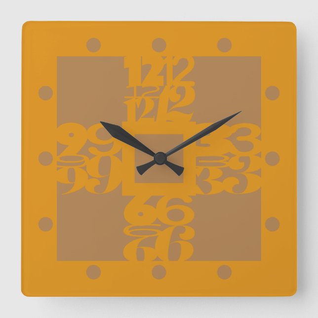 RELOJ CUADRADO LOVE GOLD RUSH COLORS BY MASANSER PIXELAT (Anverso)