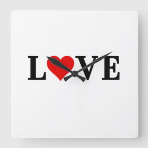 Reloj Cuadrado LOVE Heart Classic Simple Elegante