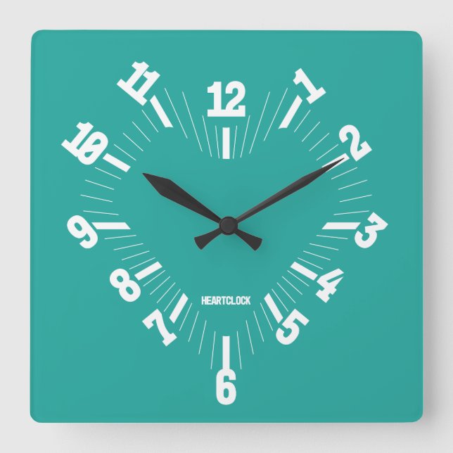 Reloj Cuadrado Love HEART TIME BY MASANSER PIXELAT (Anverso)