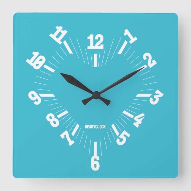 Reloj Cuadrado Love HEART TIME BY MASANSER PIXELAT (Anverso)