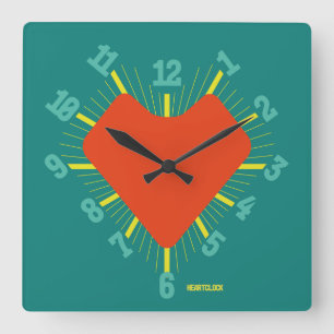 Reloj Cuadrado Love HEART TIME BY POP ART MASANSER PIXELAT