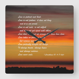 Reloj Cuadrado Love Is Patient Custom Wall Clock