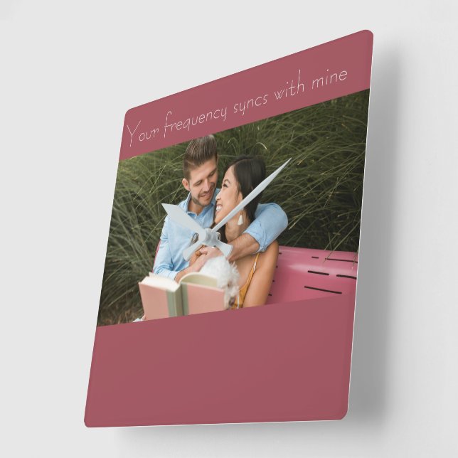 Reloj Cuadrado Love note (Ángulo)