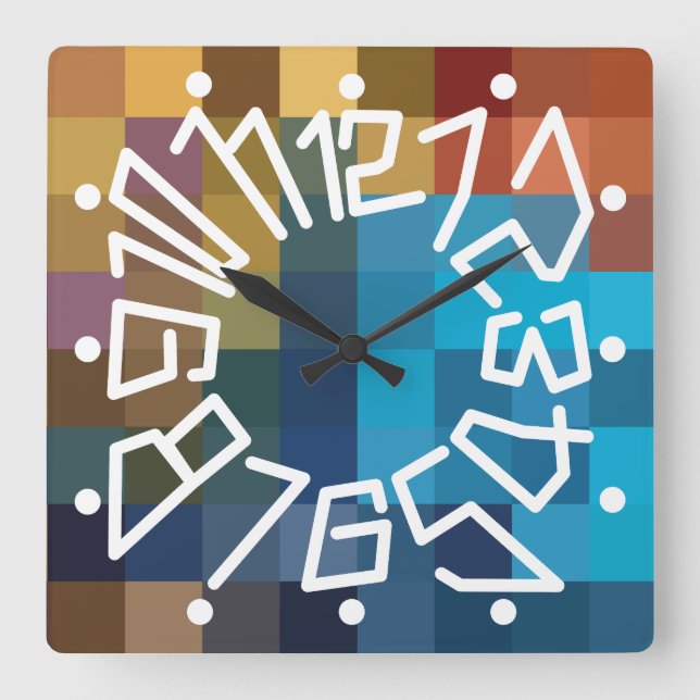 Reloj Cuadrado Love ORIGINALS NUMBERS by Masanser (Anverso)