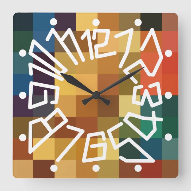Reloj Cuadrado Love ORIGINALS NUMBERS by Masanser (Anverso)